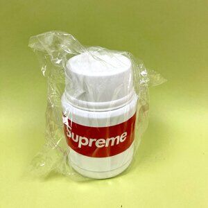 NEW Supreme Thermos Stainless King Food Jar With Spoon 14oz White